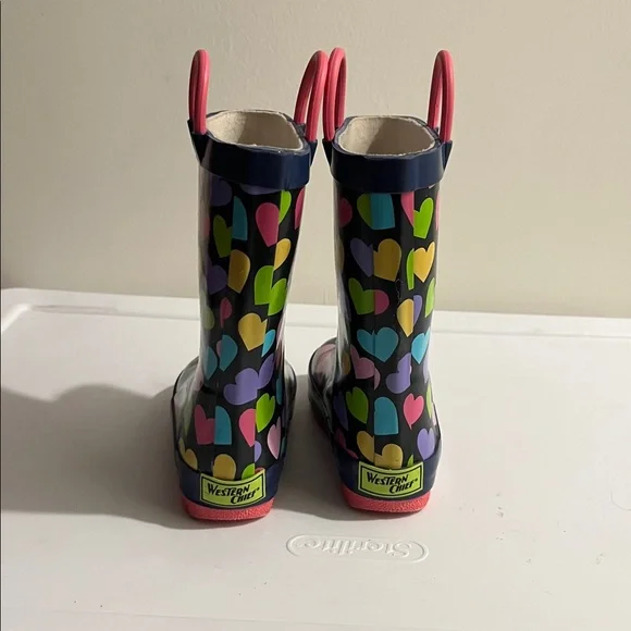 Western Chief Multicolor Heart Rain Boots - Picture 3 of 7